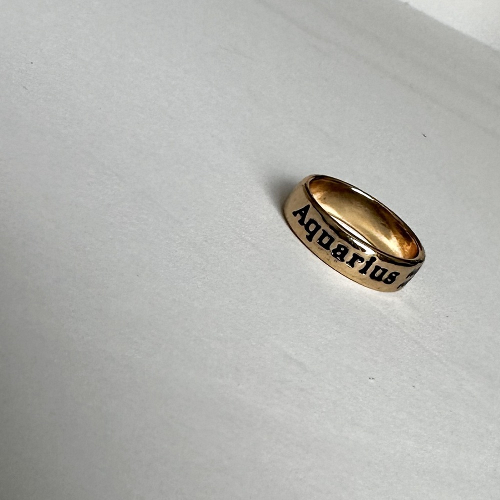 n e w | gold Aquarius ring